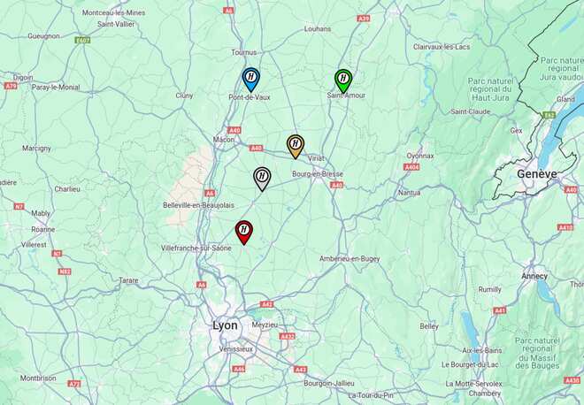 Carte implantations
