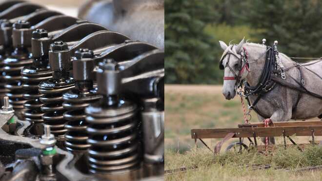 Illustration cheval moteur